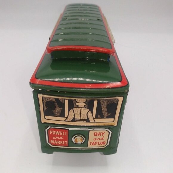 Vtg San Fran Bay Taylor Powell Mason #512 Tin Friction Trolley Cable Car Train - Picture 3 of 12